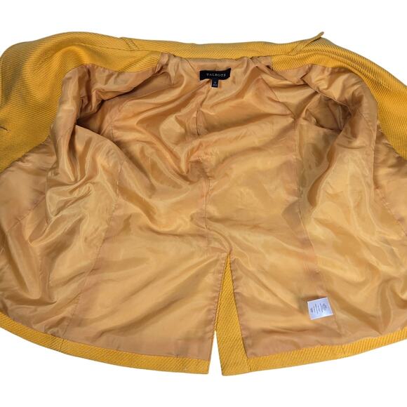 Talbots Wool Blend One Button Blazer Jacket in English Mustard 6 - Picture 5 of 7